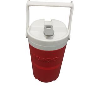 Igloo Laguna Red White 1 Gallon Insulated Drinking Bottle Cooler Sports Hooks